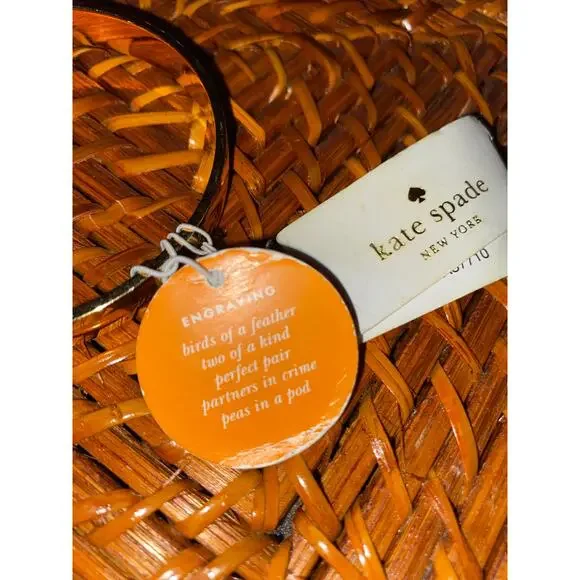 Kate Spade Bridesmaid Idiom Bangle Bracelet Gold Tone Engraved NWT Nordstrom - Picture 8 of 9